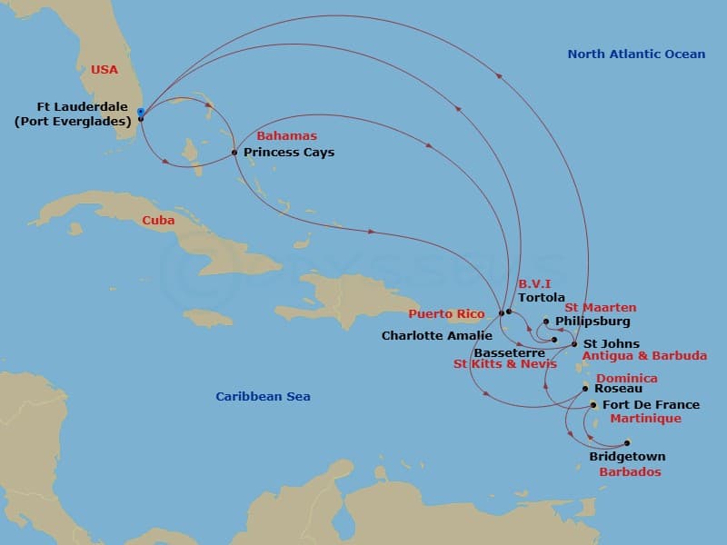 Cruise Itinerary Map