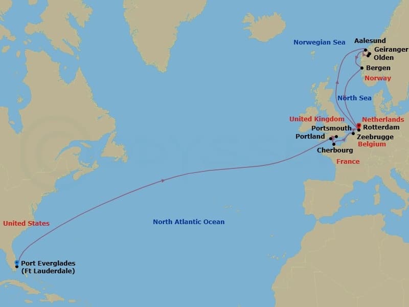 Cruise Itinerary Map