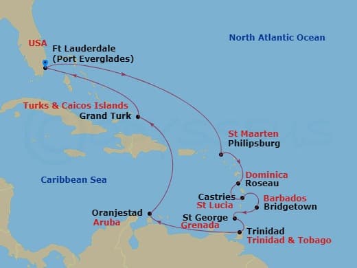 Cruise Itinerary Map