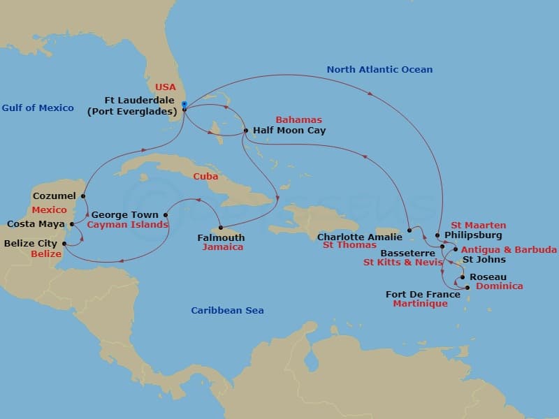 Cruise Itinerary Map