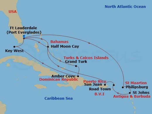 Cruise Itinerary Map
