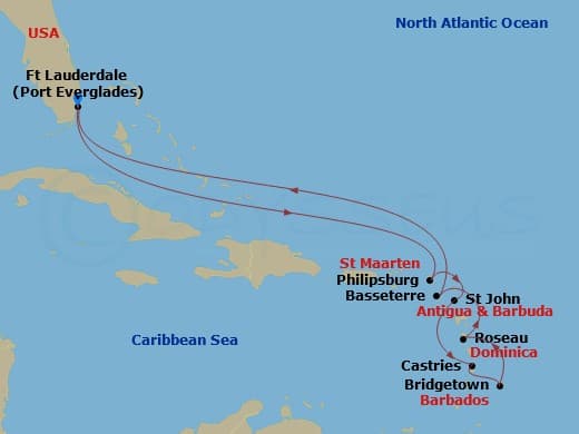 Cruise Itinerary Map