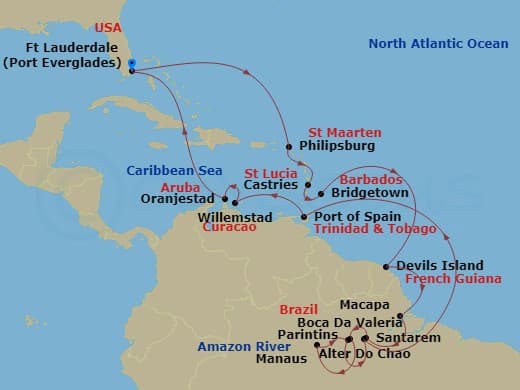 Cruise Itinerary Map