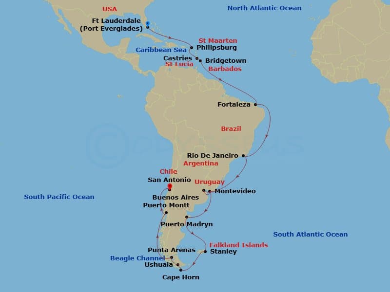 Cruise Itinerary Map