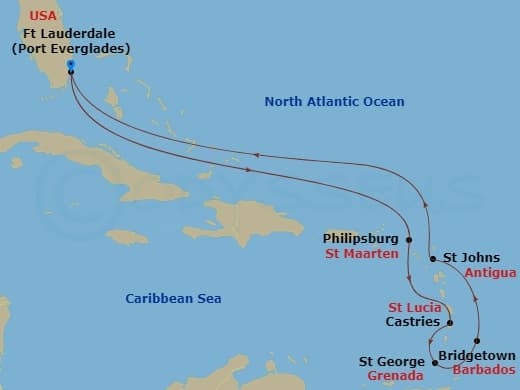 Cruise Itinerary Map
