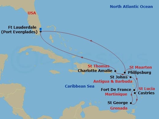 Cruise Itinerary Map