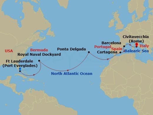 Cruise Itinerary Map
