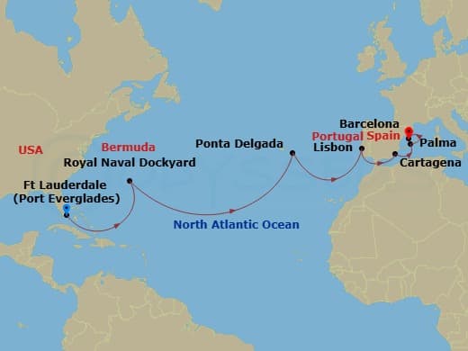 Cruise Itinerary Map