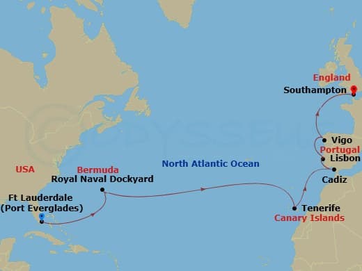 Cruise Itinerary Map