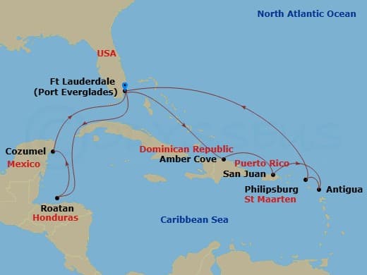 Cruise Itinerary Map