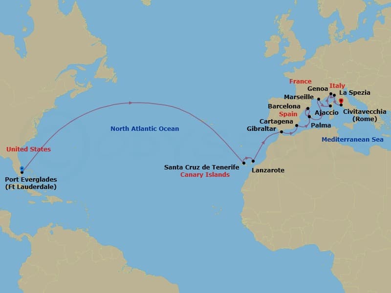 Cruise Itinerary Map