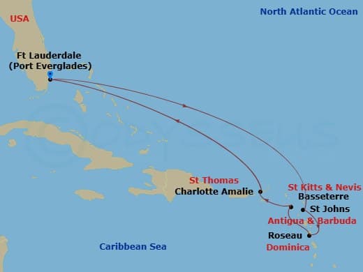 Cruise Itinerary Map