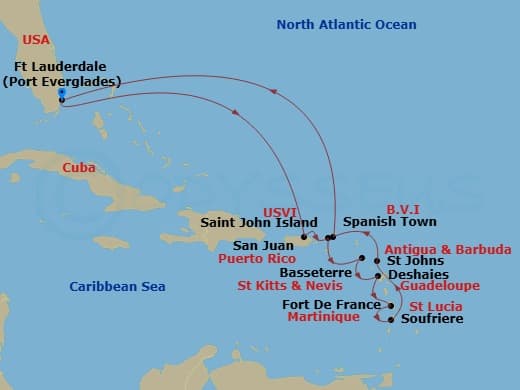 Cruise Itinerary Map