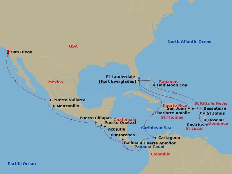 Cruise Itinerary Map