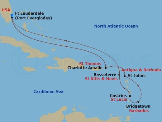 Cruise Itinerary Map