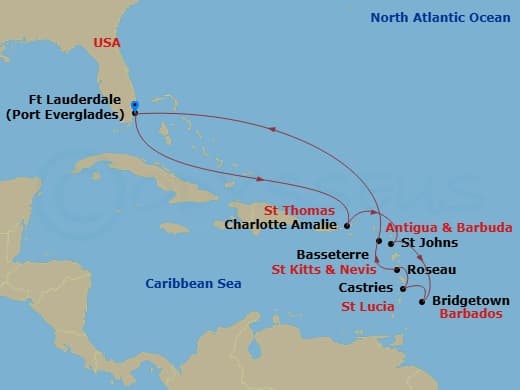 Cruise Itinerary Map