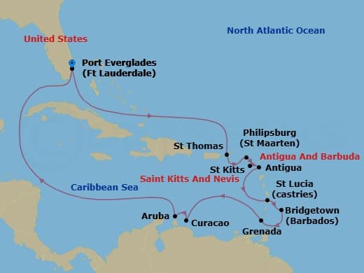 Cruise Itinerary Map