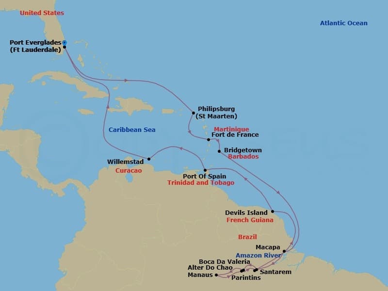Cruise Itinerary Map