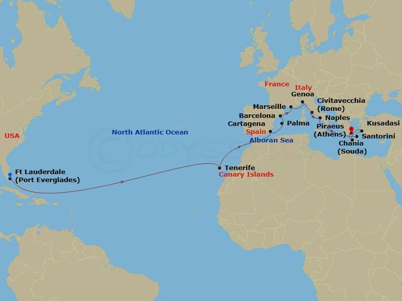 Cruise Itinerary Map