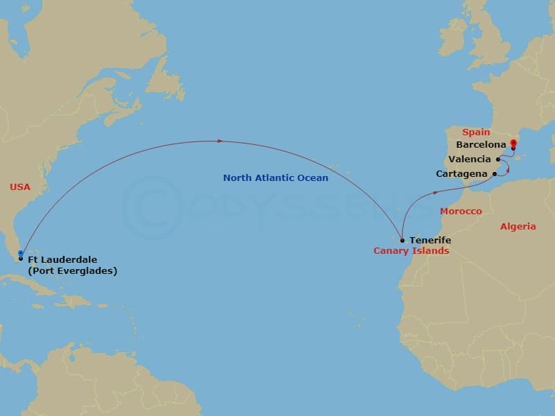 Cruise Itinerary Map