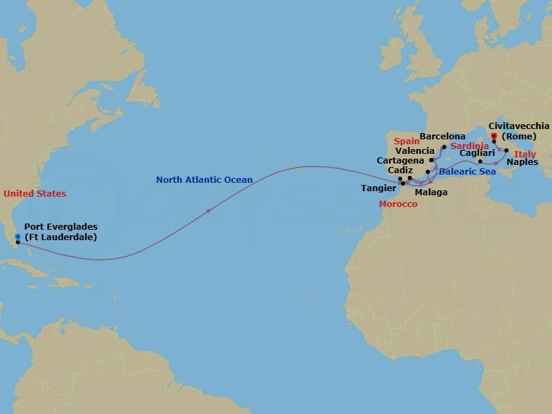 Cruise Itinerary Map