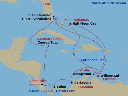 Cruise Itinerary Map