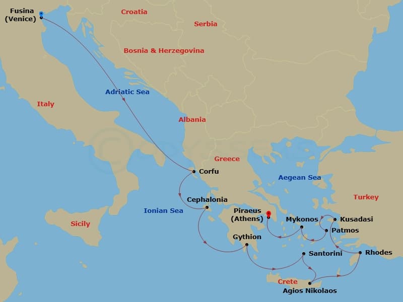 Cruise Itinerary Map