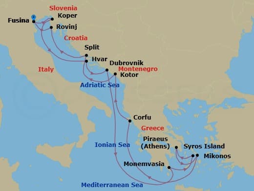 Cruise Itinerary Map