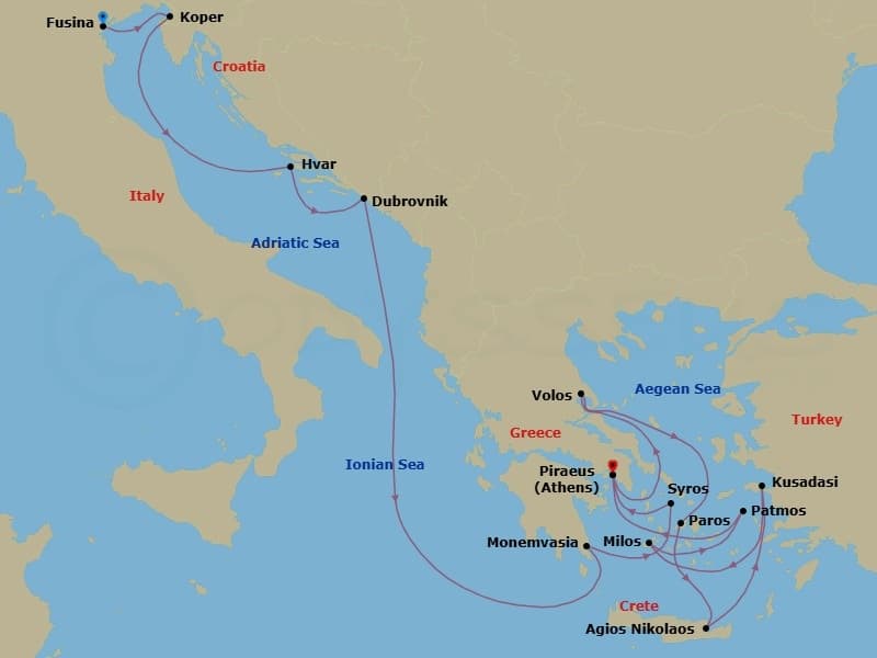 Cruise Itinerary Map