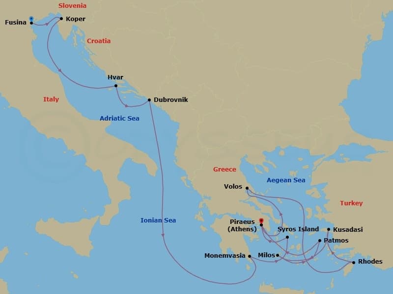 Cruise Itinerary Map