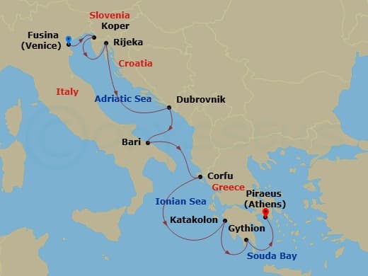 Cruise Itinerary Map