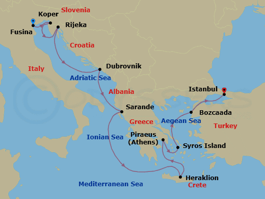 Cruise Itinerary Map