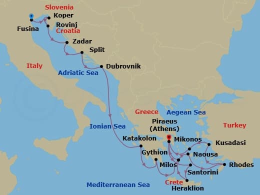 Cruise Itinerary Map