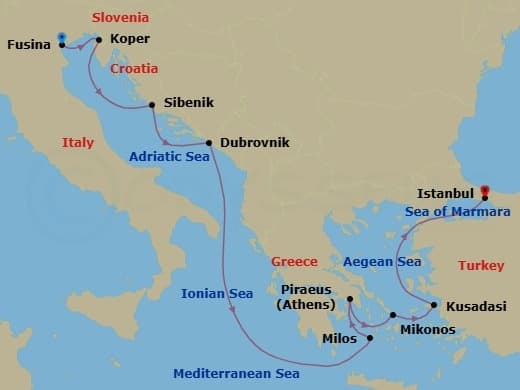 Cruise Itinerary Map
