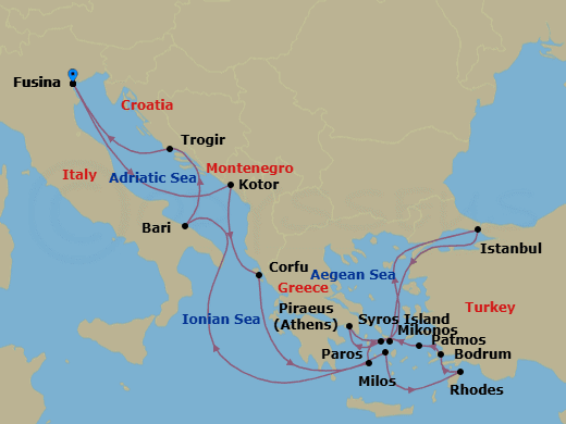 Cruise Itinerary Map
