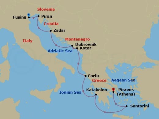 Cruise Itinerary Map