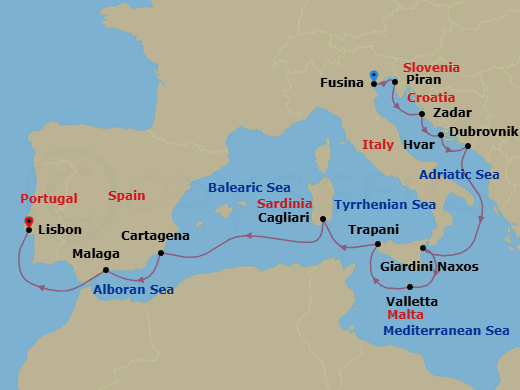 Cruise Itinerary Map