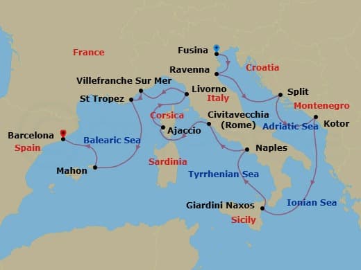 Cruise Itinerary Map