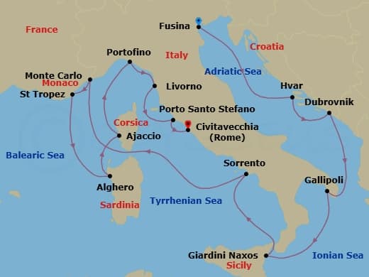 Cruise Itinerary Map