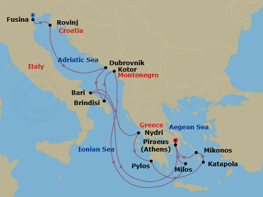 Cruise Itinerary Map