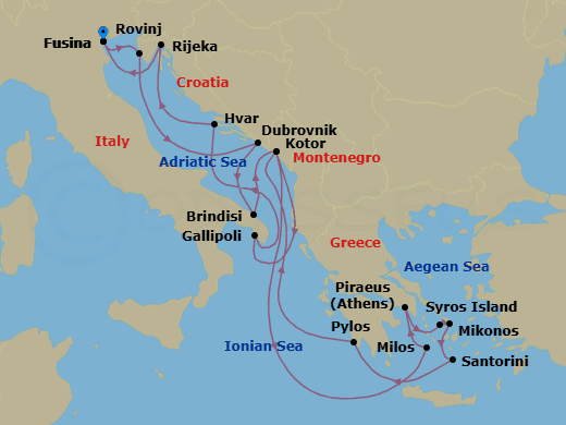 Cruise Itinerary Map