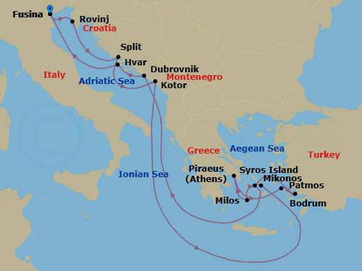 Cruise Itinerary Map