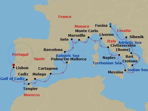 Cruise Itinerary Map