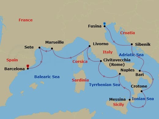 Cruise Itinerary Map
