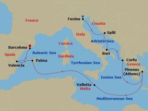 Cruise Itinerary Map
