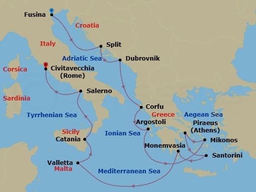 Cruise Itinerary Map