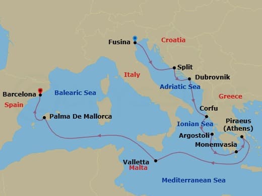 Cruise Itinerary Map