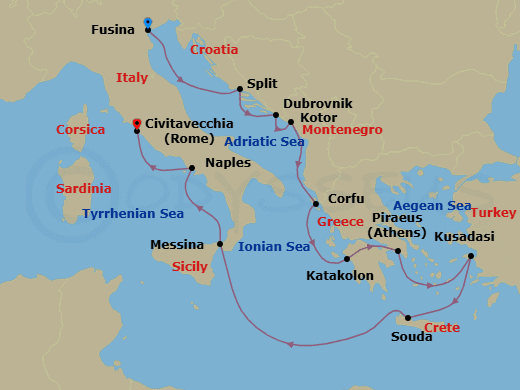 Cruise Itinerary Map