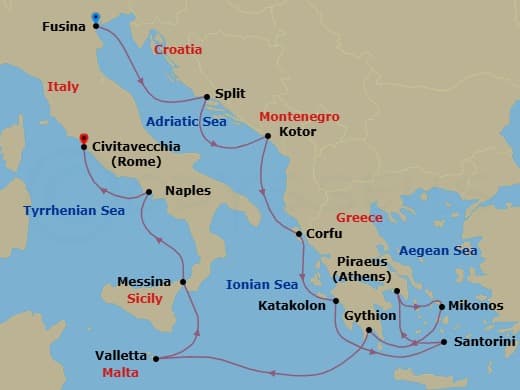 Cruise Itinerary Map