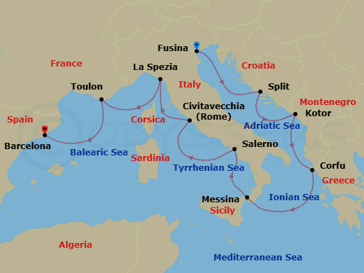 Cruise Itinerary Map